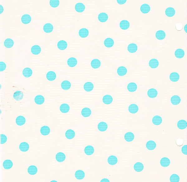 Light Blue Polka Dot Oilcloth Fabric ...